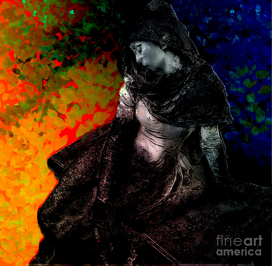 Gothic Beauty in color Digital Art by Lutz Roland Lehn
