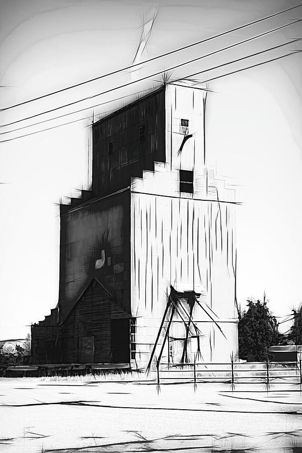 Grain Elevator -- Sketch #1 Photograph by Cathy Anderson