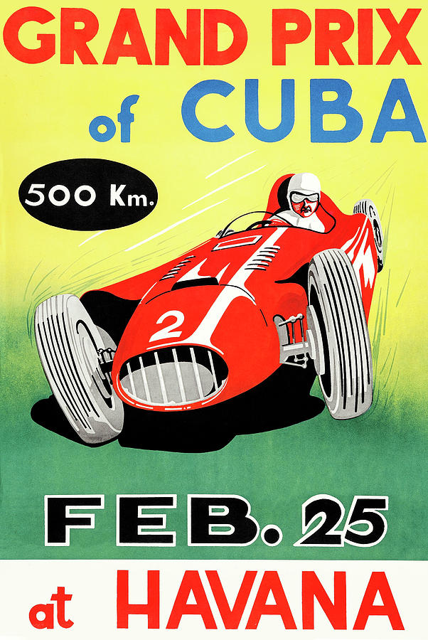 Grand Prix of Cuba 1958 #1 Painting by Unknown