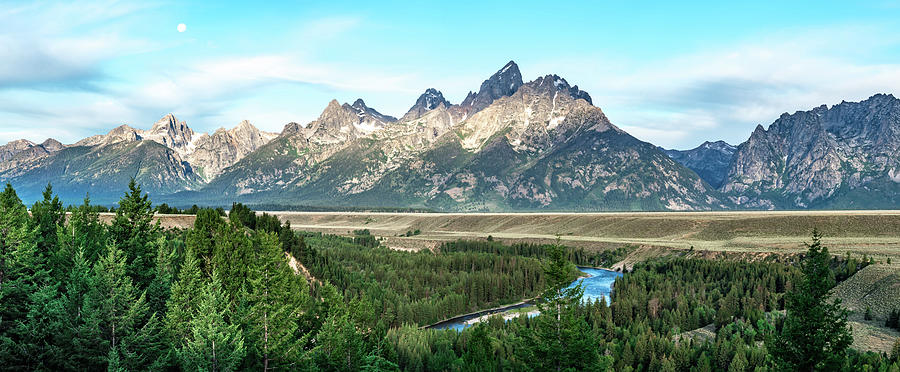 Grand Teton Mountains At Snake River Overlook #1 Photograph by Alex Grichenko