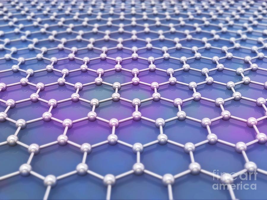 Carbon Photograph - Graphene Sheet #1 by Ramon Andrade 3dciencia/science Photo Library