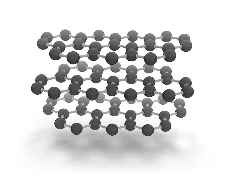 Graphite Molecular Structure #1 Photograph by Mikkel Juul Jensen/science Photo Library