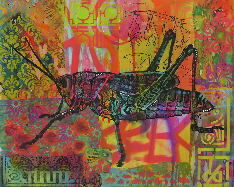 Grasshopper Mixed Media - Grasshopper #1 by Dean Russo