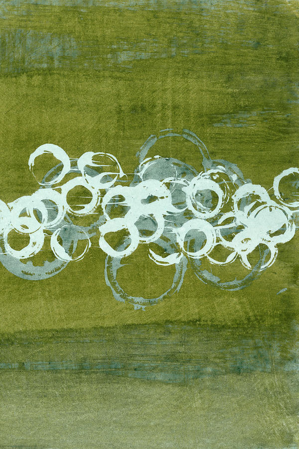 Green Orbs II #1 Painting by Charles Mcmullen
