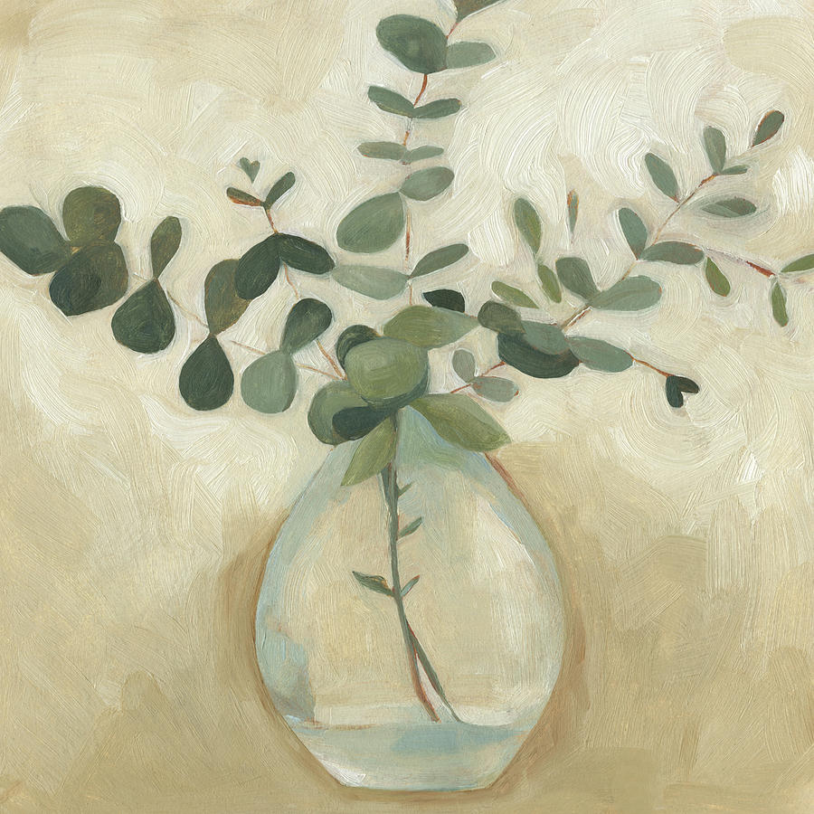 Flower Painting - Greenery Still Life IIi #1 by Emma Scarvey