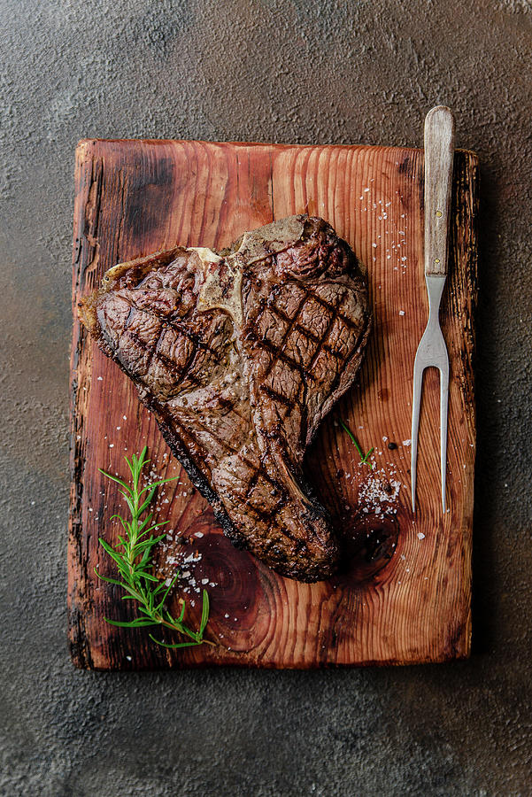 Grilled Beef T-bone Steak #1 Photograph by Monika Pazdej