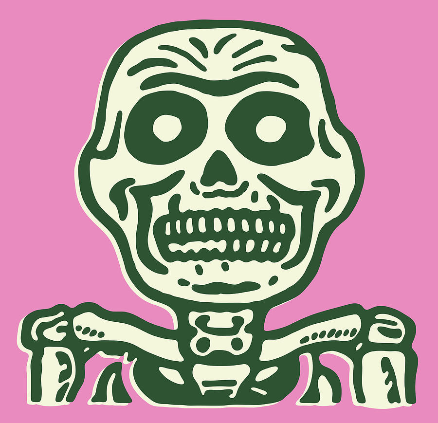 Grinning Skeleton Drawing by CSA Images Fine Art America