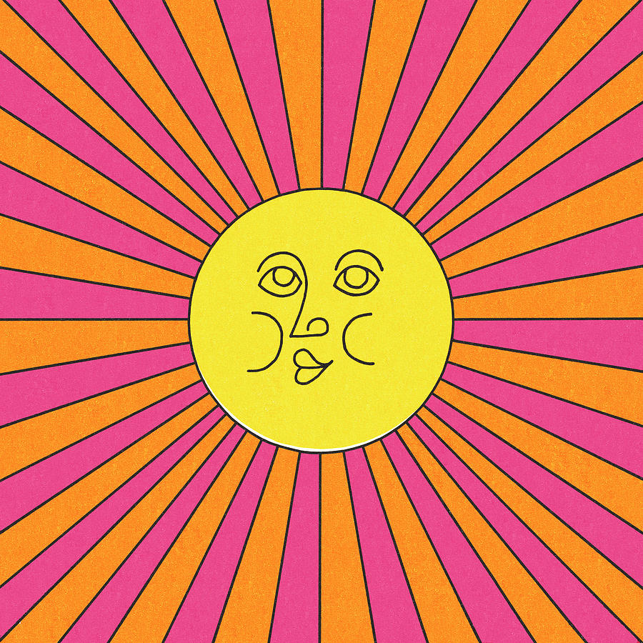 Summer Drawing - Groovy Sun #1 by CSA Images