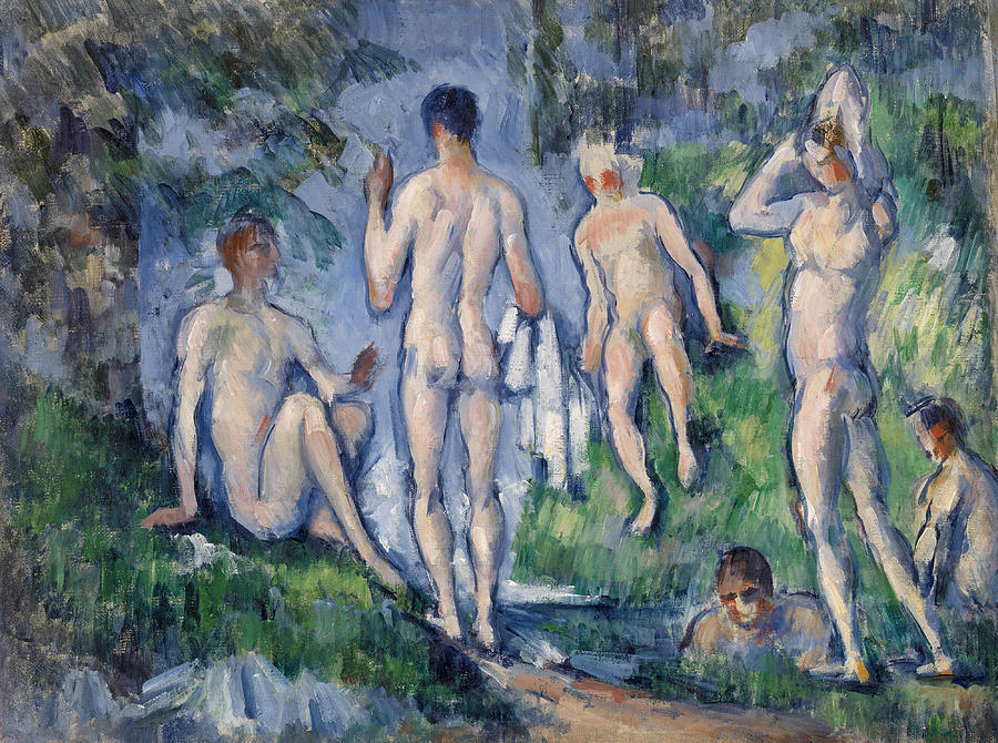 Group of Bathers #2 Painting by Paul Cezanne