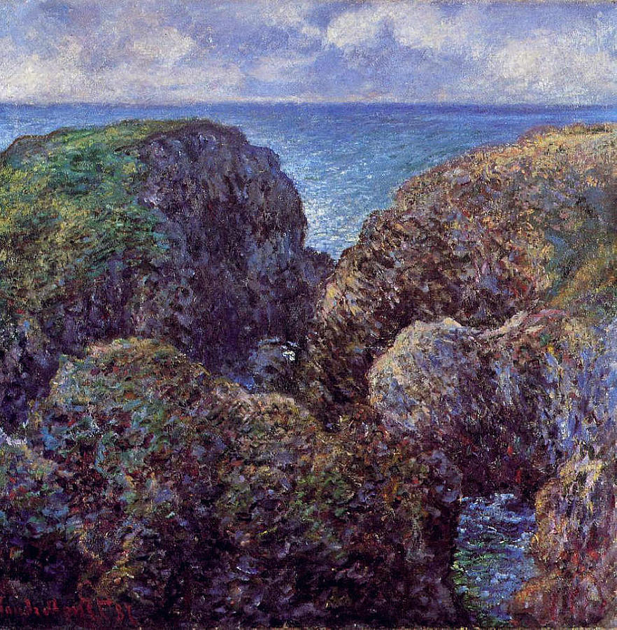 Group of Rocks at Port-Goulphar, 1886 Painting by Claude Monet - Fine ...