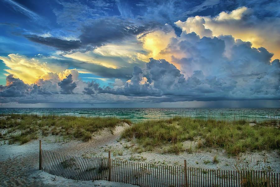 Florida Beaches Pastel - Gulf Island Beach by Enrique Cordero Florida Beaches Pastel - Gulf Island Beach by Enrique Cordero