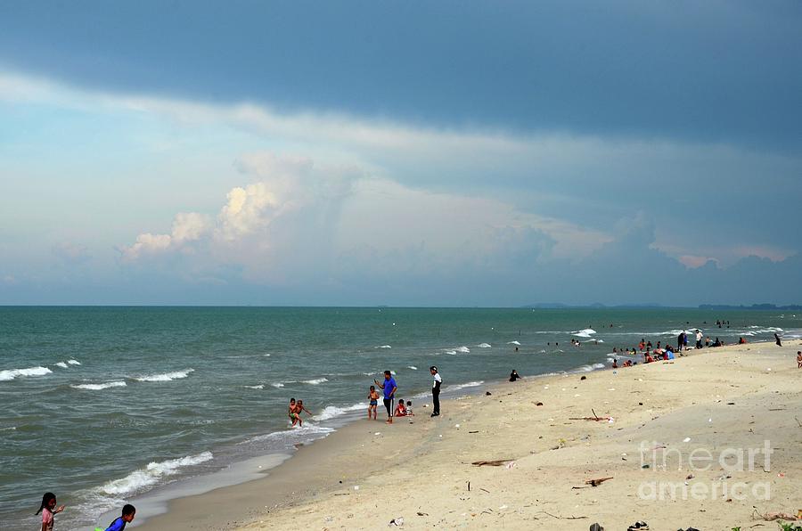 Gulf of Thailand beach beside Hatyai Pattani highway southern Thailand #2 Photograph by Imran Ahmed