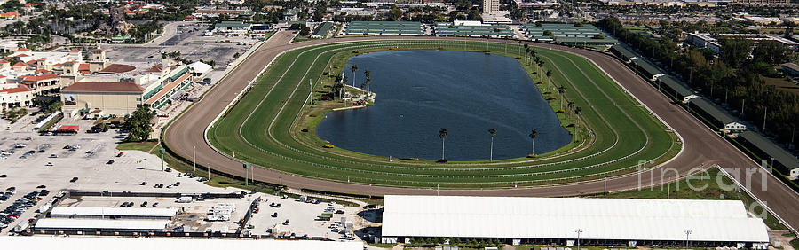 Gulfstream Park Racing and Casino Aerial #1 Photograph by David Oppenheimer