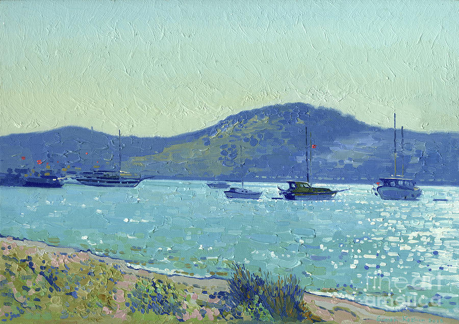 Bodrum Painting - Gumbet by Simon Kozhin Bodrum Painting - Gumbet by Simon Kozhin
