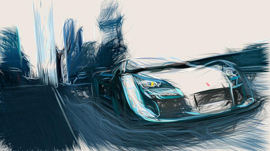Gumpert Apollo Speed Draw #1 Digital Art by CarsToon Concept