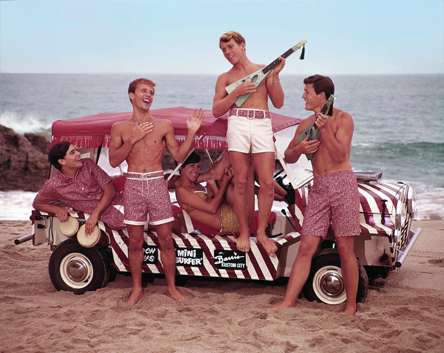Music Photograph - Guys And Gals On The Beach #1 by Tom Kelley Archive