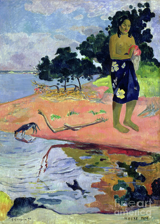 Haere Pape, 1892 Painting by Paul Gauguin