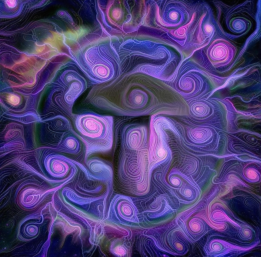 Hallucinogenic mushroom #1 Digital Art by Bruce Rolff