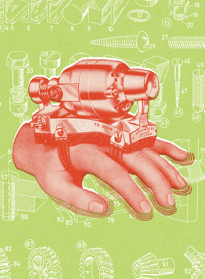 Device Drawing - Hand contraption #1 by CSA Images