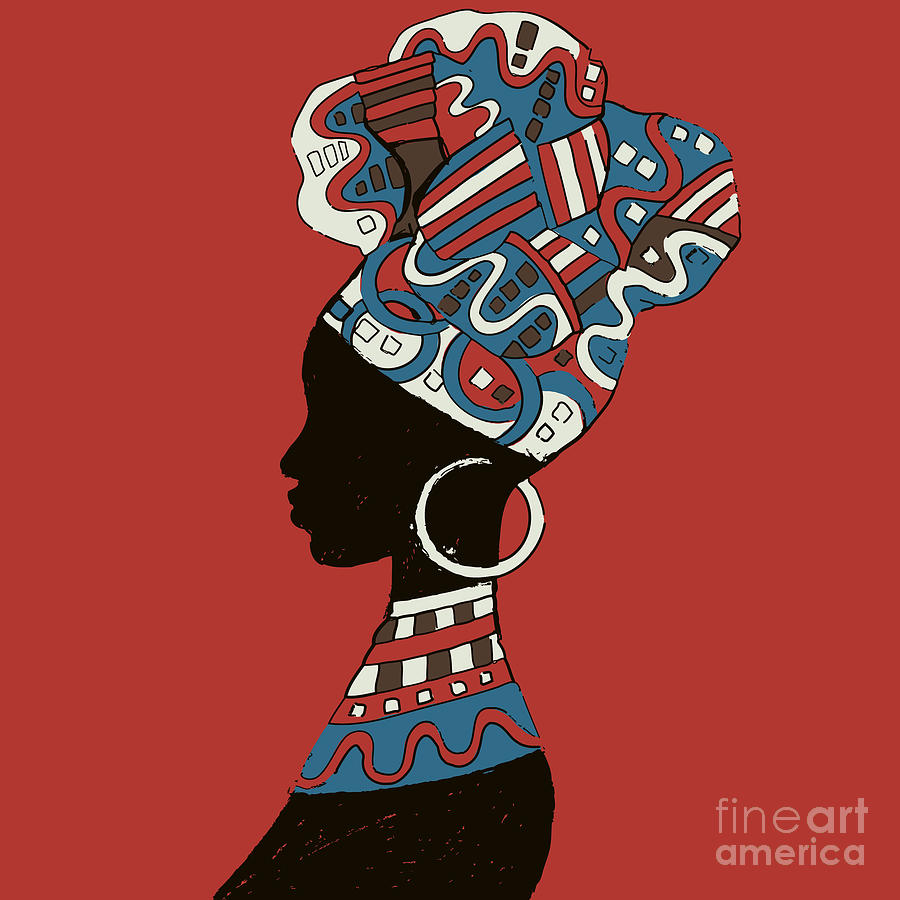 African Braids Digital Art - Hand Drawn Illustration Beautiful by Ivanchina Anna African Braids Digital Art - Hand Drawn Illustration Beautiful by Ivanchina Anna
