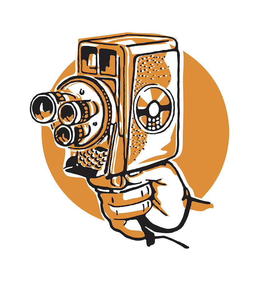 Device Drawing - Hand Holding a Movie Camera #1 by CSA Images