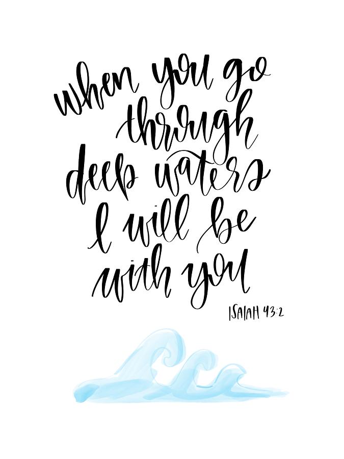 Hand Lettered Bible Verse Digital Art by Erica Gingrich - Pixels