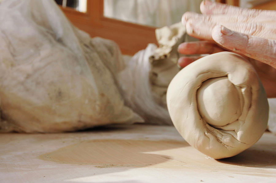 Hands Molding Clay #1 by Claudia Uripos