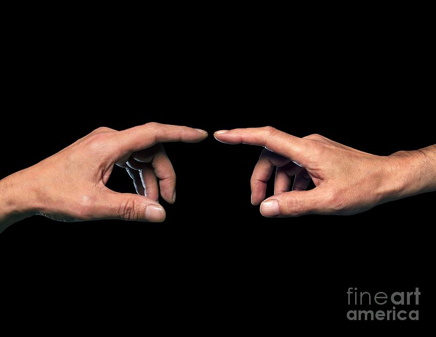 Hands Reaching To Touch #1 Photograph by Victor De Schwanberg/science Photo Library