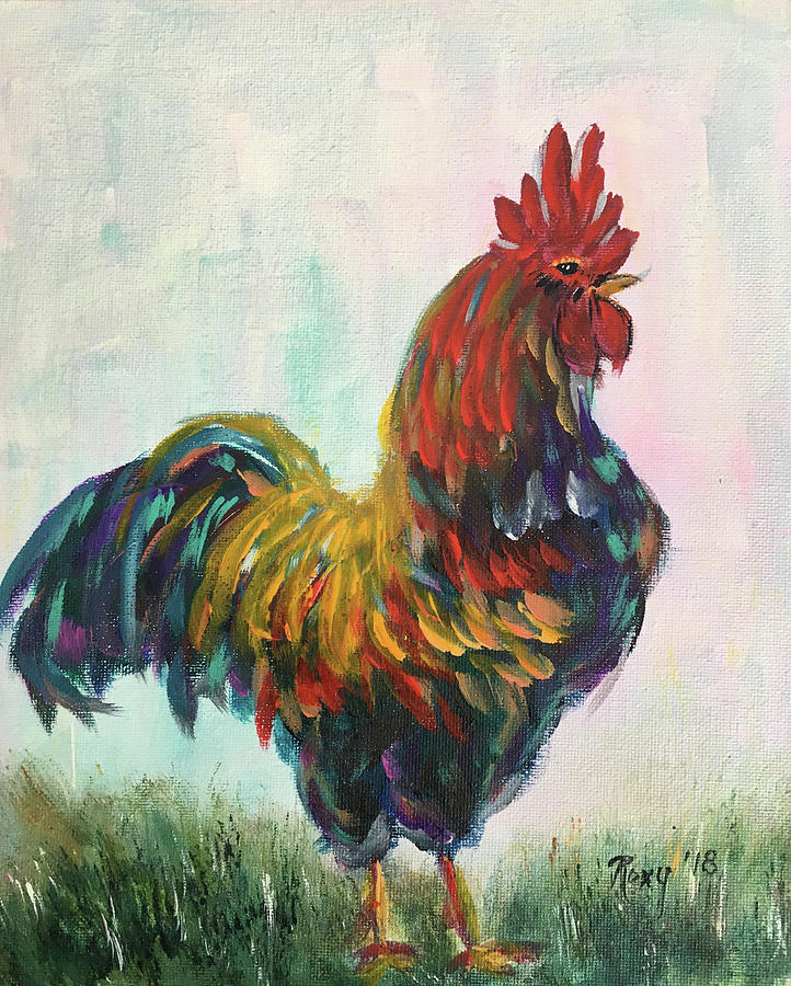 Handsome Cock #1 Painting by Roxy Rich