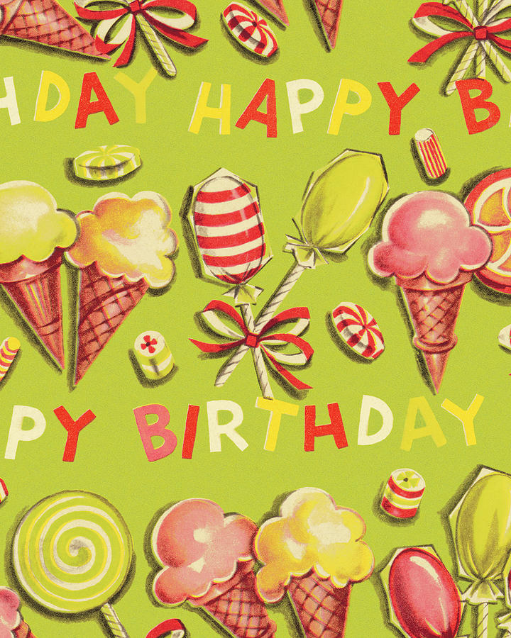 Candy Drawing - Happy Birthday Treats #1 by CSA Images
