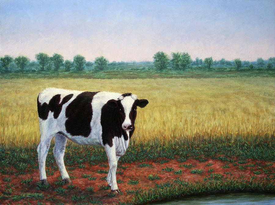 Cow Mixed Media - Happy Holstein #1 by James W. Johnson