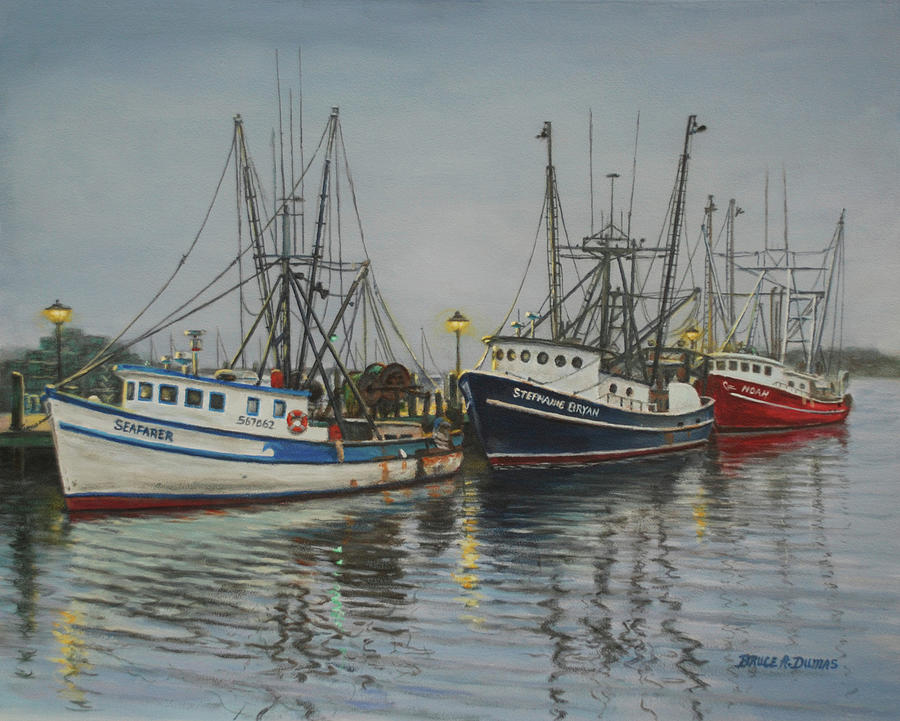 Transportation Painting - Harbor Evening #1 by Bruce Dumas