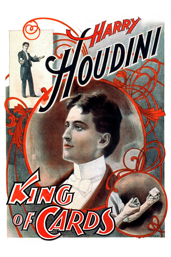 Harry Houdini - King of Cards #1 Painting by Unknown
