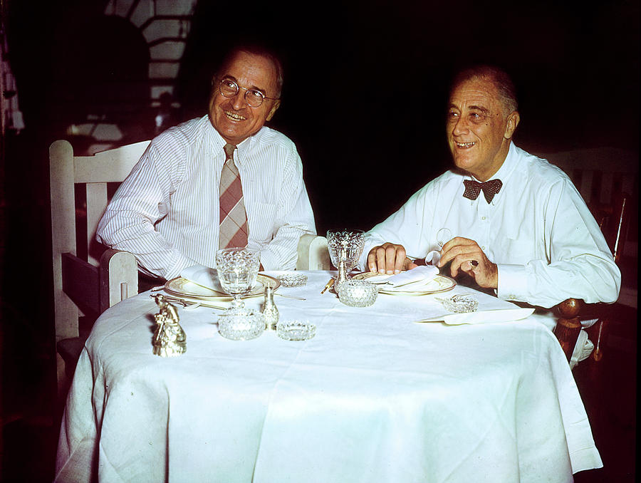 Franklin Roosevelt Photograph - Harry S. Truman;Franklin D. Roosevelt #1 by George Skadding