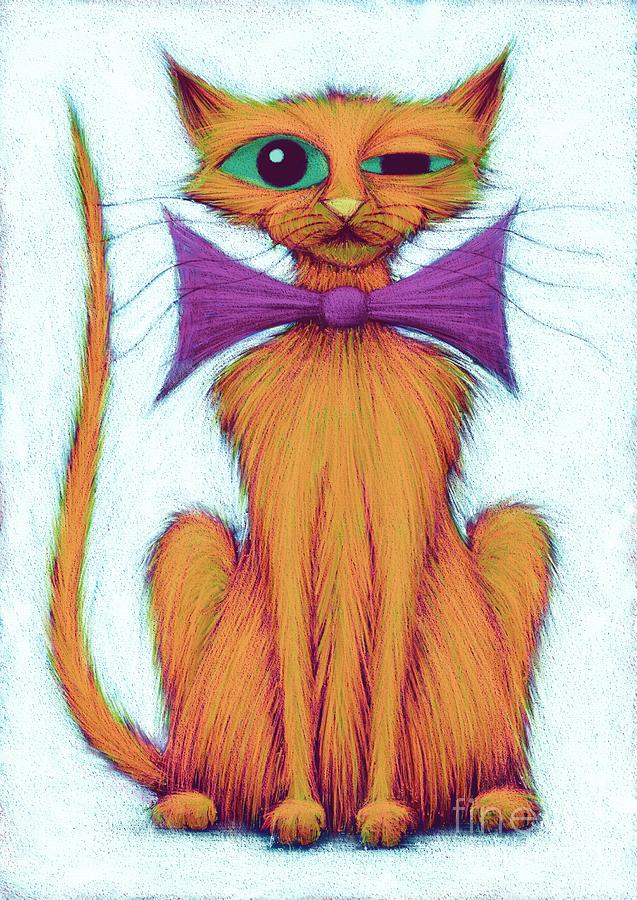 Harry the cat #1 Digital Art by Keith Mills