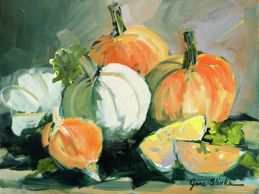 Pumpkin Mixed Media - Harvested II #1 by Jane Slivka