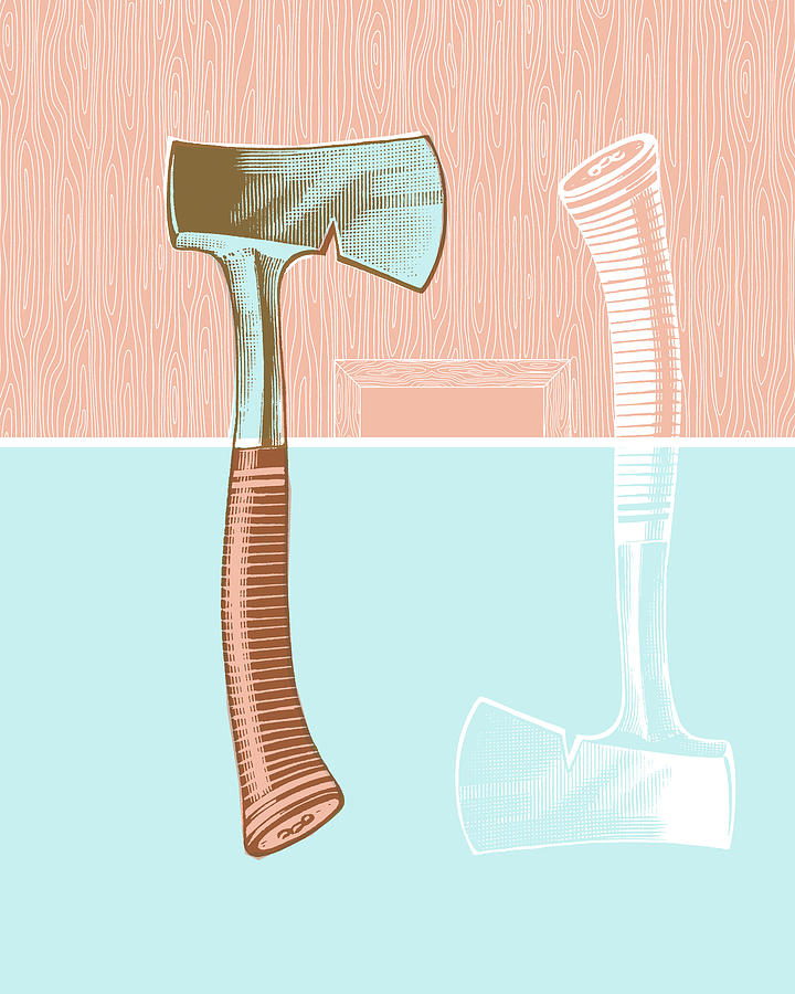 Vintage Drawing - Hatchet #1 by CSA Images