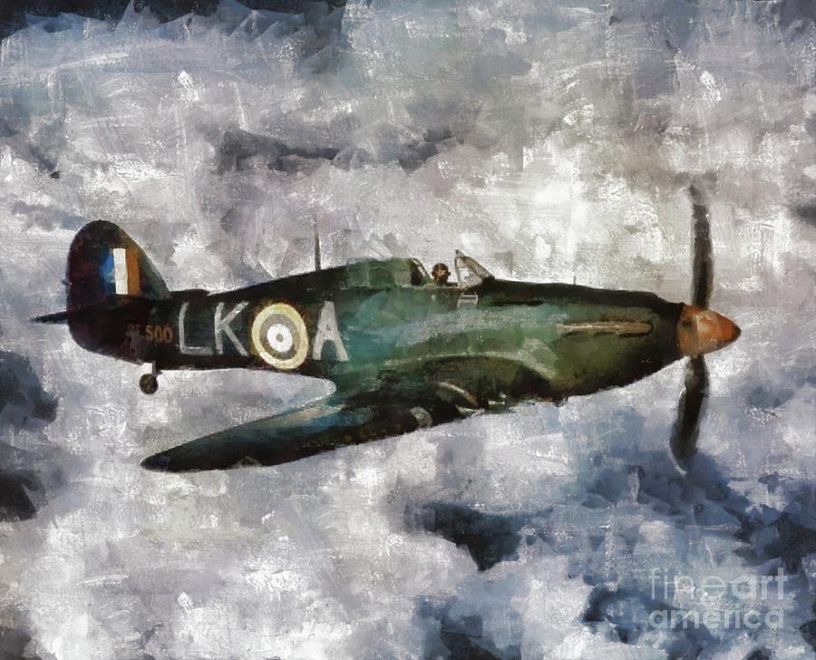 Hawker Hurricane, WWII #1 Painting by Esoterica Art Agency