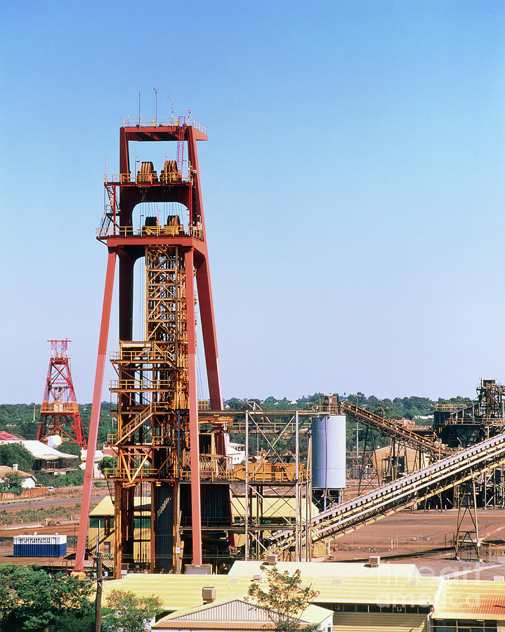 Head Frame Over Shaft Of Gold Mine #1 Photograph by John Mead/science Photo Library