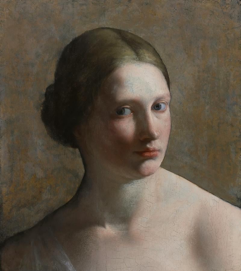 Head Of A Woman #1 Painting by Orazio Gentileschi