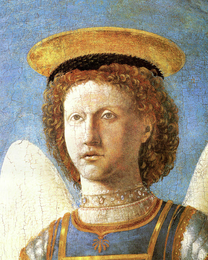 Head of St. Michael Painting by Piero della Francesco