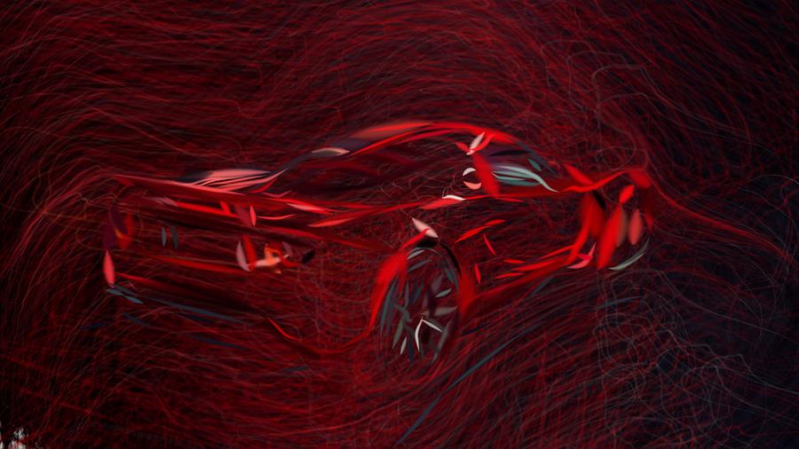 Hennessey Venom GT Draw #1 Digital Art by CarsToon Concept