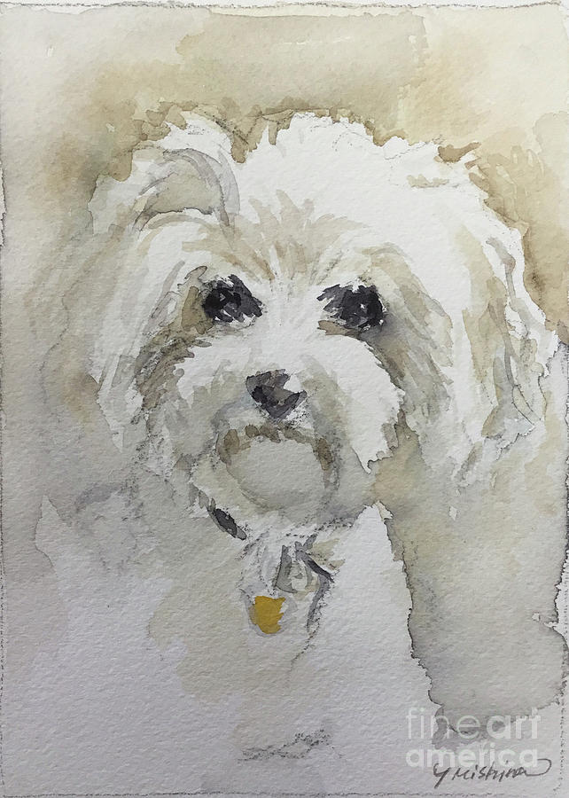 Her Dog #2 Painting by Yoshiko Mishina