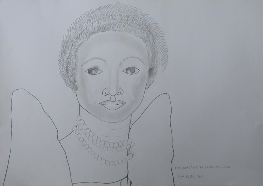Her Royal Highness Nnabagereka Sylvia Nagginda  #1 Painting by Gloria Ssali