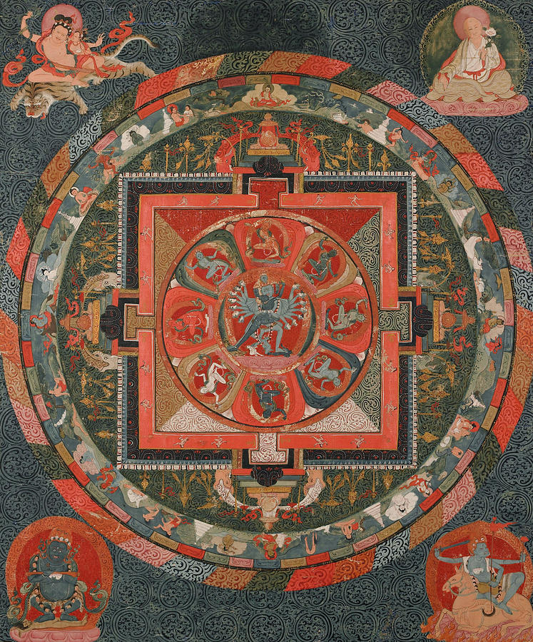 Hevajra Mandala Painting by Unknown Tibetan Artist - Fine Art America