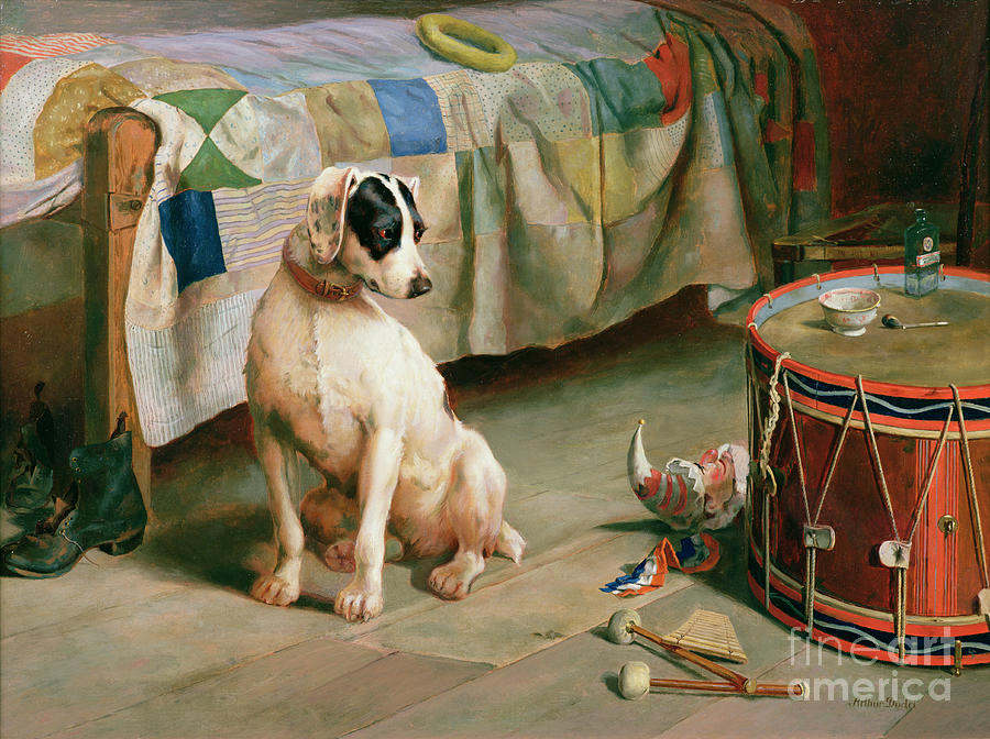 Dog Painting - Hide And Seek by Arthur Charles Dodd