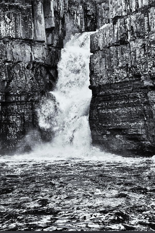 High Force Waterfall Monochrome #1 Photograph by Jeff Townsend