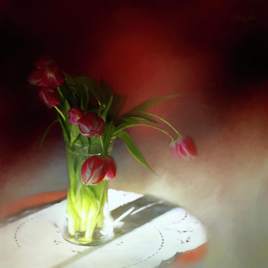 High Key Tulips Digital Art by Joanna Kovalcsik