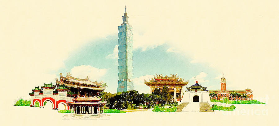 Taipei Digital Art - High Resolution Water Color by Trentemoller Taipei Digital Art - High Resolution Water Color by Trentemoller