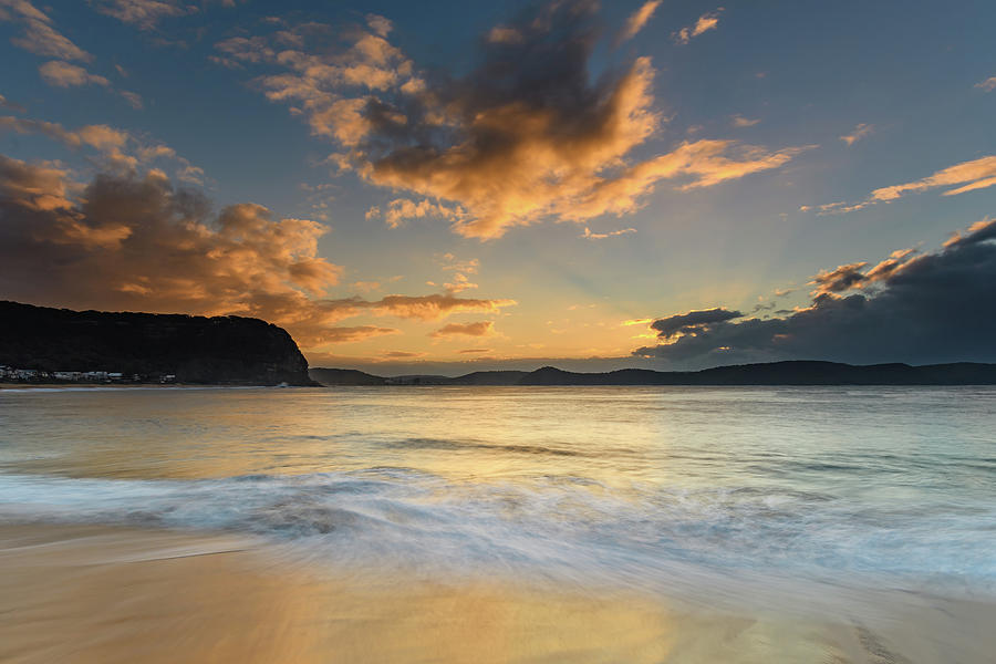 High Tide Swells Up Sunrise Seascape by Merrillie Redden High Tide Swells Up Sunrise Seascape by Merrillie Redden